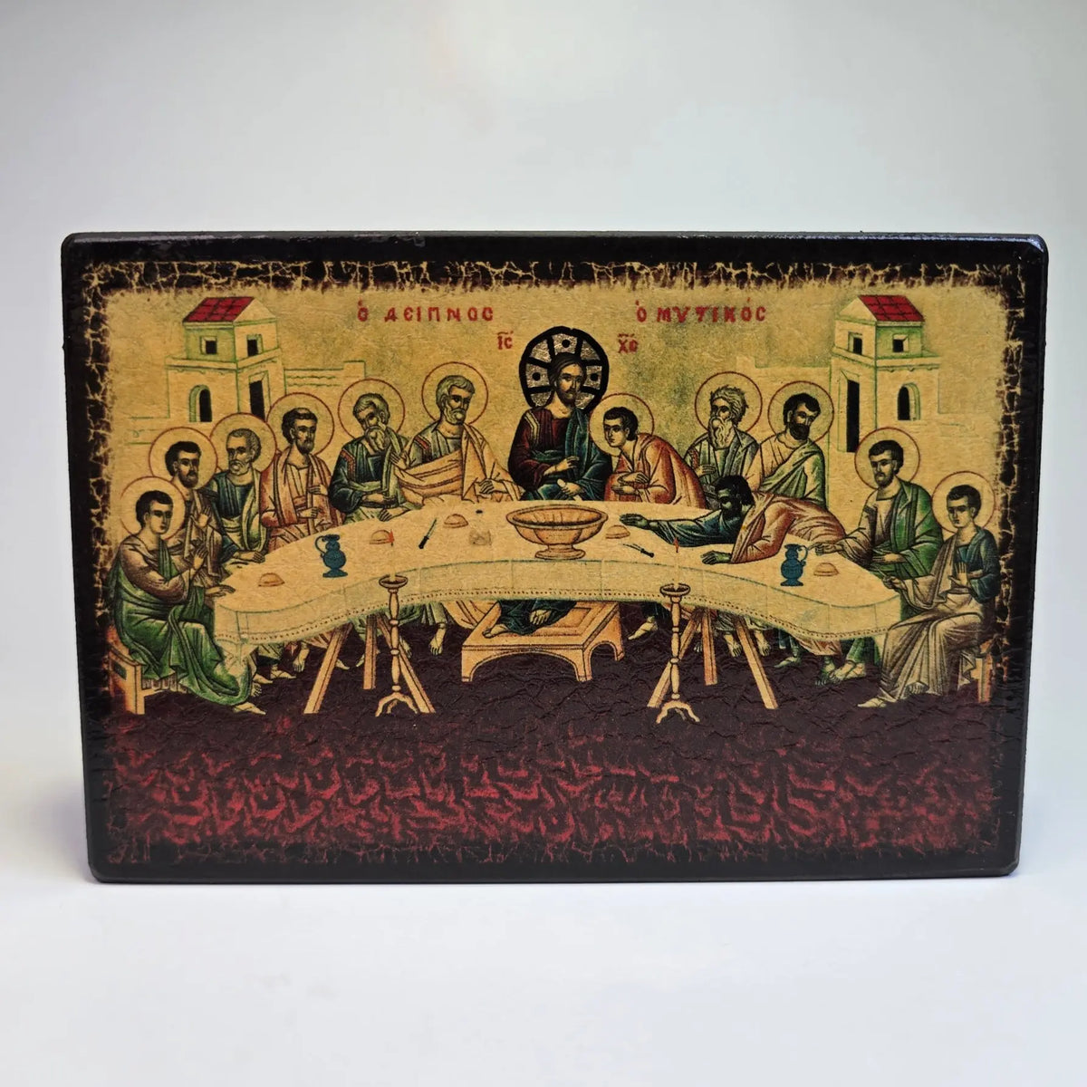 The Last Supper Orthodox Icon – 15 × 10 cm Church Icon House