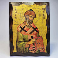Saint spyridon, icons, 16 × 12 cm, detail view 2