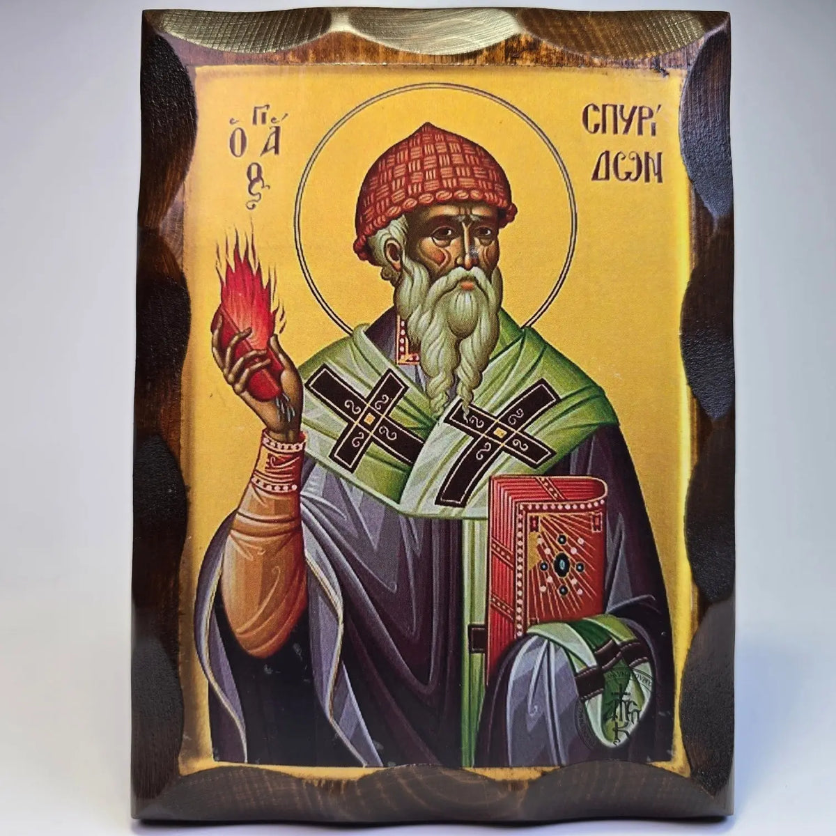 Saint spyridon, icons, 16 × 12 cm, detail view 3