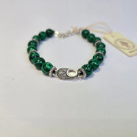 Orthodox Silver 925 Agate Stone Bracelet with St. Spyridon’s Shoe Charm – Multiple Color Variants - Church Icon House
