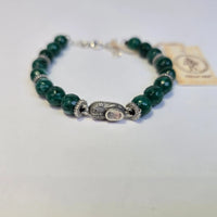Orthodox Silver 925 Agate Stone Bracelet with St. Spyridon’s Shoe Charm – Multiple Color Variants - Church Icon House