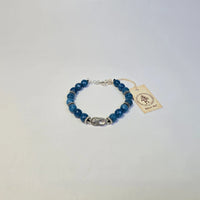 Orthodox Silver 925 Agate Stone Bracelet with St. Spyridon’s Shoe Charm – Multiple Color Variants - Church Icon House