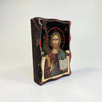 Orthodox Icon of Jesus Christ Pantocrator – Handcrafted Wooden Icon – 9 × 6.5 cm Church Icon Store