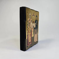 Saints Cyprian and Justina Orthodox Icon – Protection from Evil, Wooden Icon – 10 × 7 cm Church Icon Store