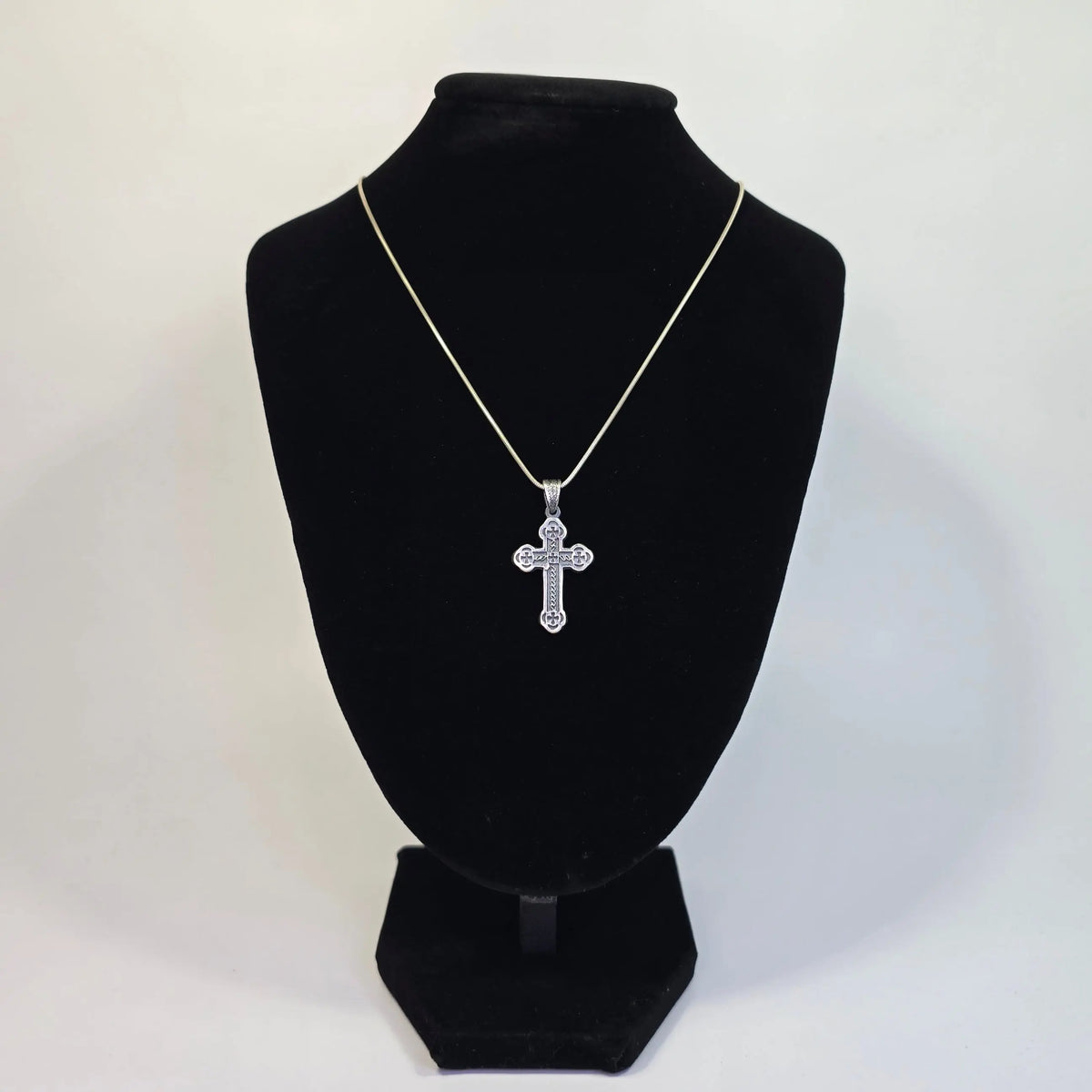 Orthodox Silver Cross Necklace – 6 Variants Church Icon Store