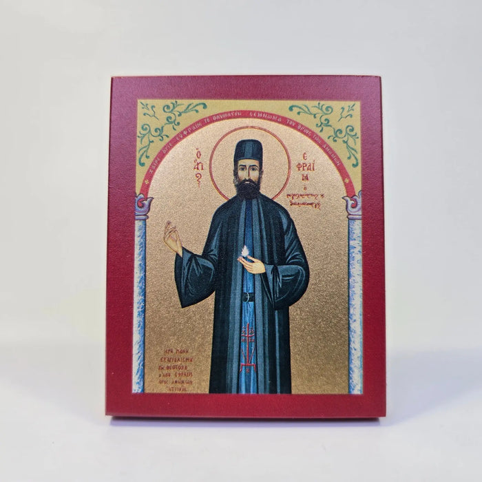 Saint Ephraim Icon – Small Orthodox Icon (9 x 7 cm) Church Icon Store