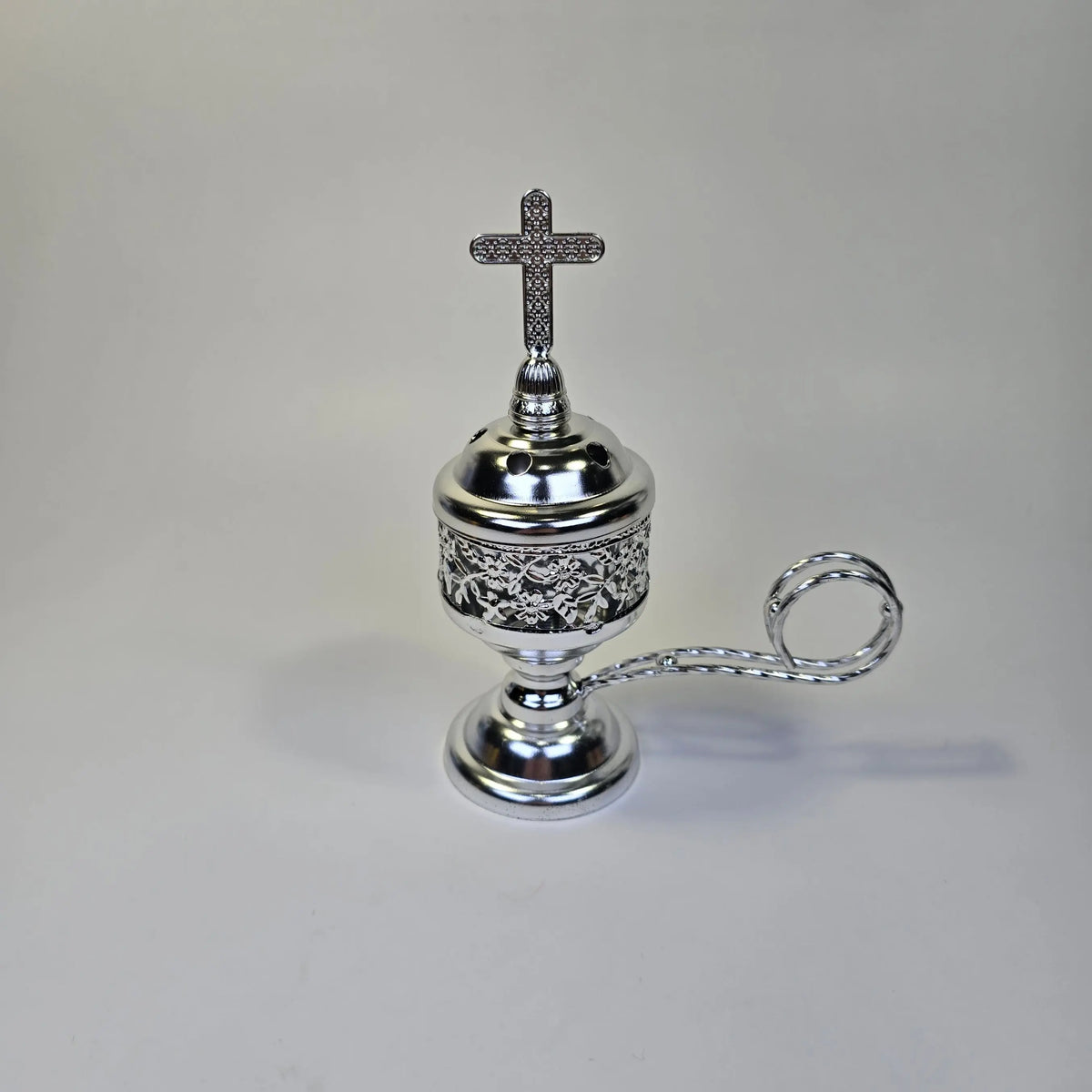 Orthodox Brass Incense Charcoal Burner – Gold & Silver Tone Variants Church Icon Store