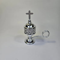 Orthodox Brass Incense Charcoal Burner – Gold & Silver Tone Variants Church Icon Store
