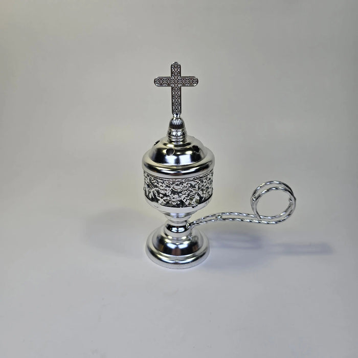 Orthodox Brass Incense Charcoal Burner – Gold & Silver Tone Variants Church Icon Store