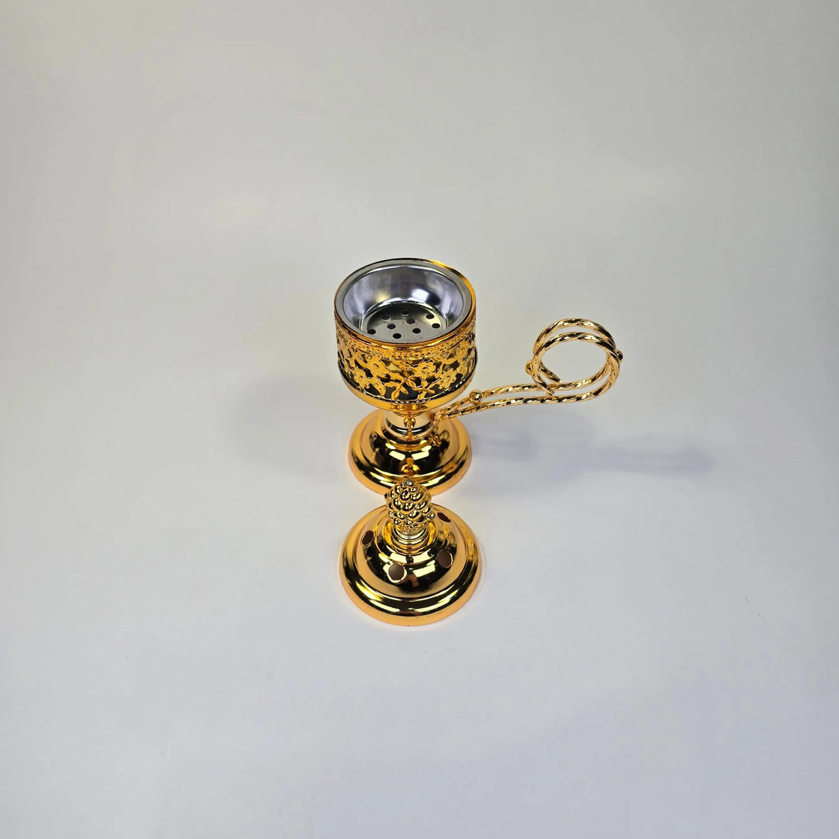 Orthodox Brass Incense Charcoal Burner – Gold & Silver Tone Variants Church Icon Store