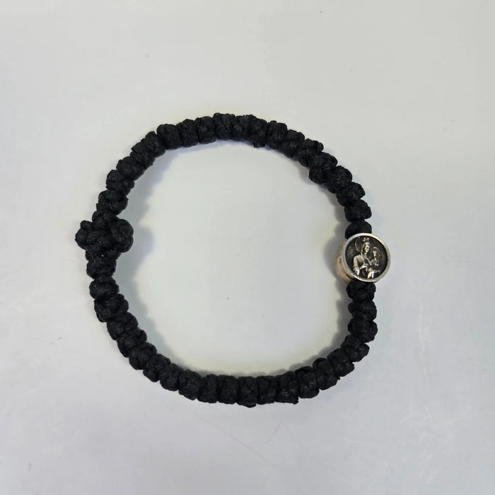 Orthodox Prayer Rope Bracelet with Icon Bead – Handwoven Komboskini Bracelet Church Icon Store