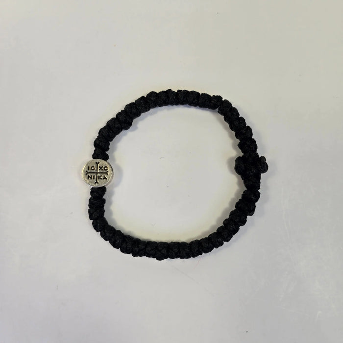 Orthodox Prayer Rope Bracelet with Icon Bead – Handwoven Komboskini Bracelet Church Icon Store