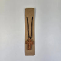 Orthodox Wooden Cross Pendant Necklace – Handcrafted Christian Cross on Adjustable Cord Church Icon Store