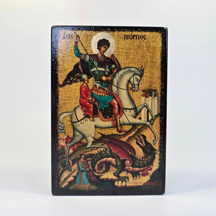 Saint George the Dragon Slayer Orthodox Icon – 15 × 10 cm (3 Variants) Church Icon Store