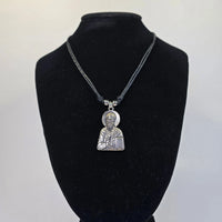 Saint Nicholas Orthodox Pendant Necklace – Silver-Tone Icon Pendant on Adjustable Cord Church Icon Store