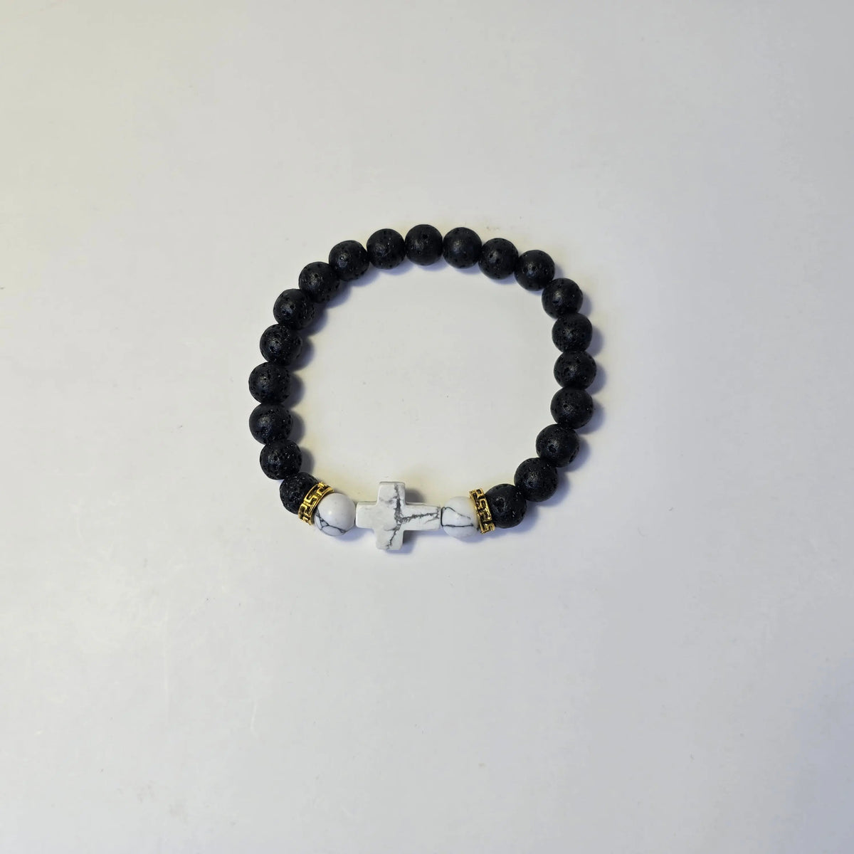 Orthodox Lava Stone Cross Bracelet Church Icon Store