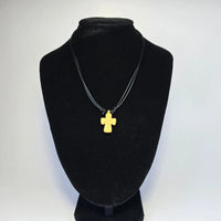 Orthodox Wooden Cross Necklace with Adjustable Black Cord | Handcrafted Christian Cross Pendant Church Icon Store