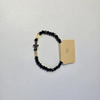 Orthodox Cross Crystal Beaded Stretch Bracelet Church Icon Store