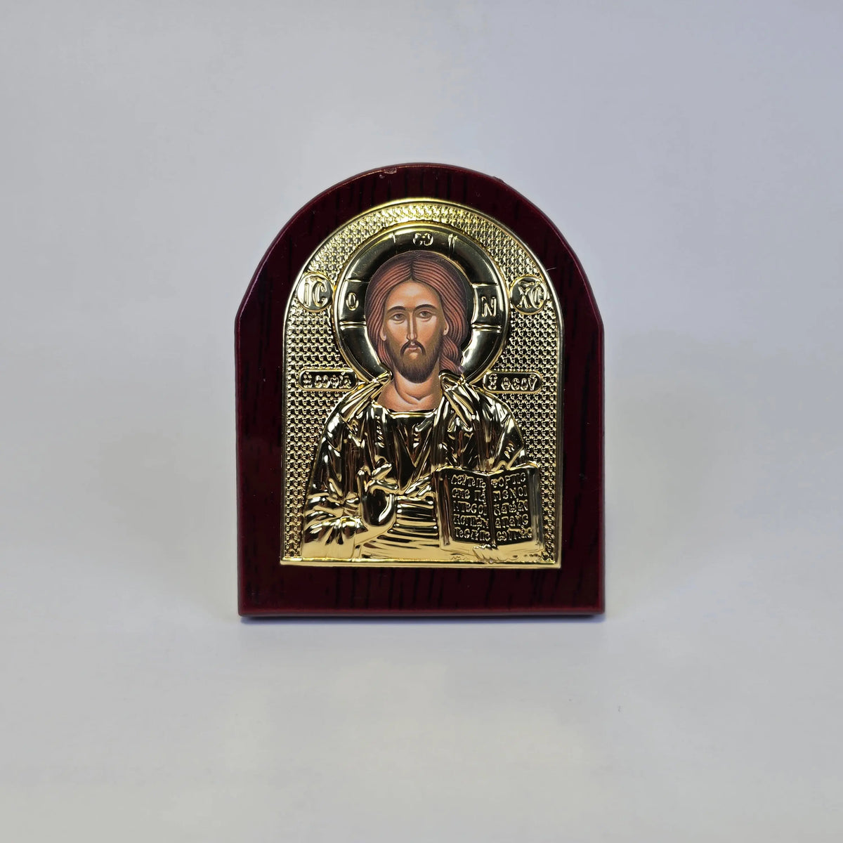 Orthodox Silver & Gold Plated Icons on Wooden Base (9.5 × 7 cm) Church Icon Store