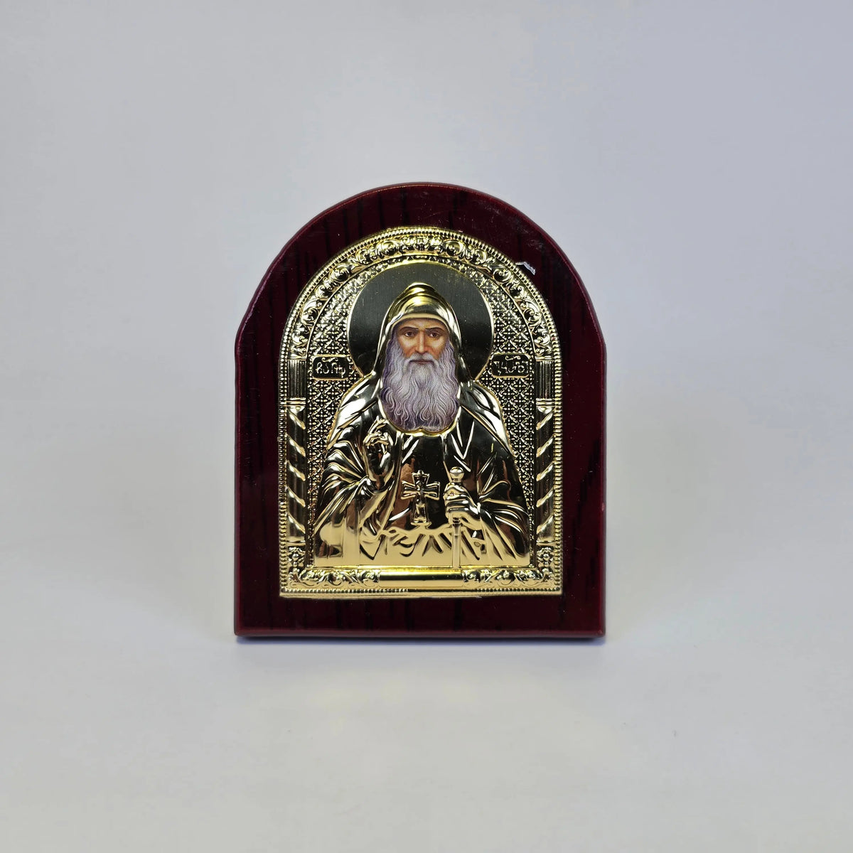 Orthodox Silver & Gold Plated Icons on Wooden Base (9.5 × 7 cm) Church Icon Store