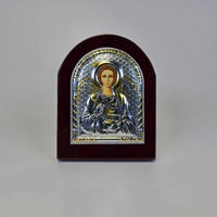 Orthodox Silver & Gold Plated Icons on Wooden Base (9.5 × 7 cm) Church Icon Store