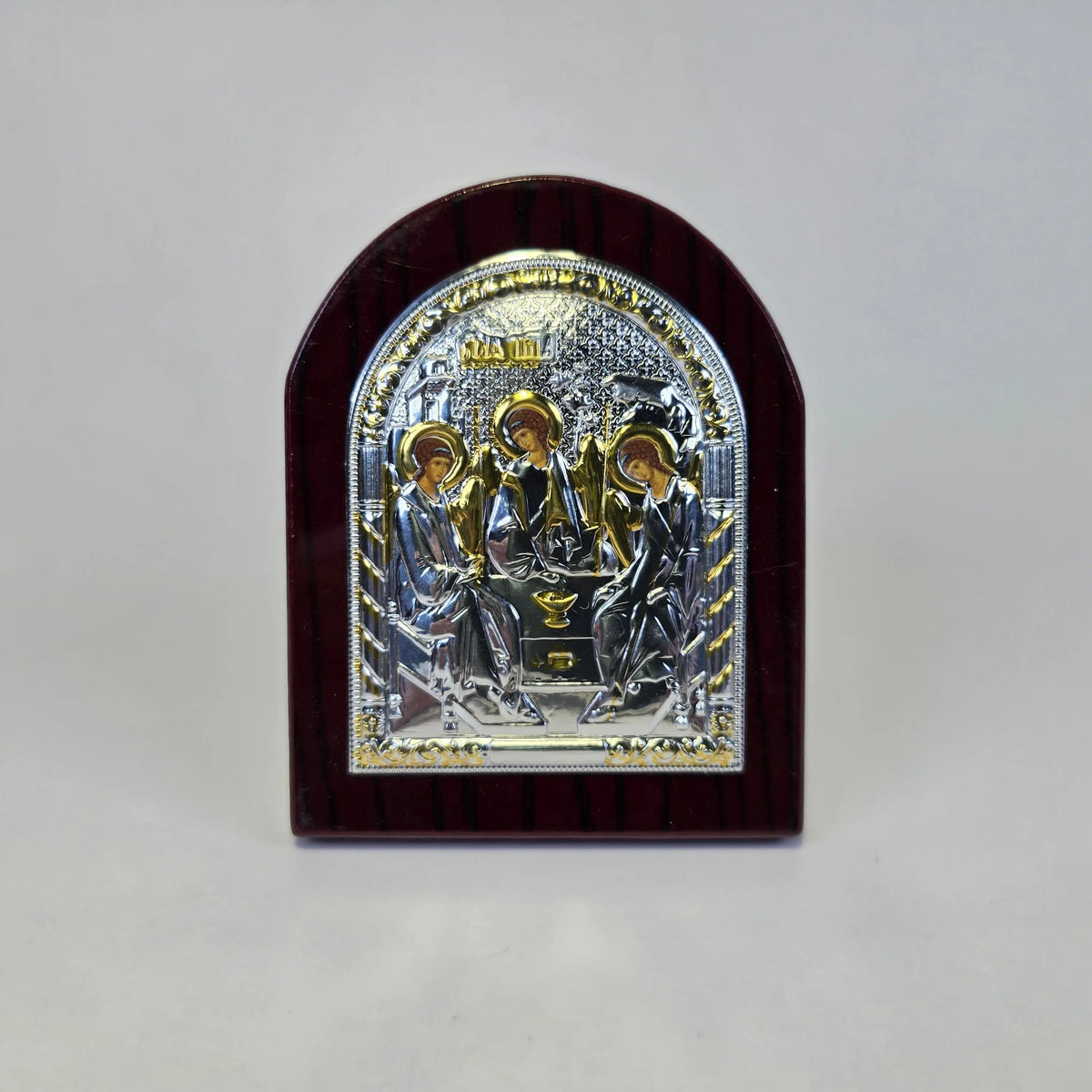 Orthodox Silver & Gold Plated Icons on Wooden Base (9.5 × 7 cm) Church Icon Store