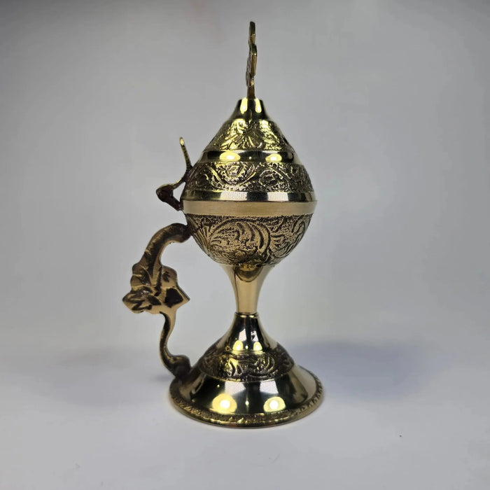 Brass Orthodox Charcoal Holder for Incense | Traditional Engraved Censer Church Icon Store