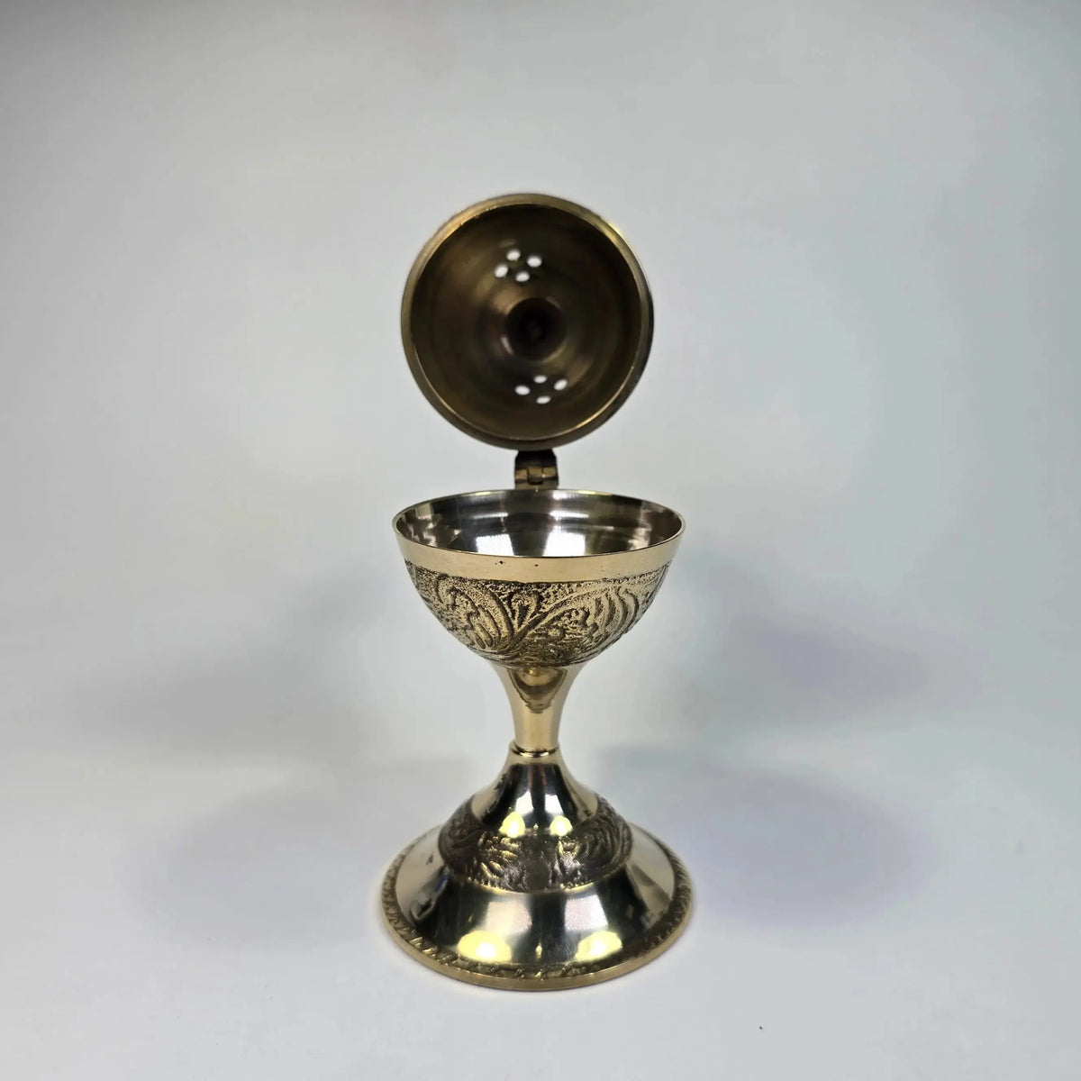 Brass Orthodox Charcoal Holder for Incense | Traditional Engraved Censer Church Icon Store