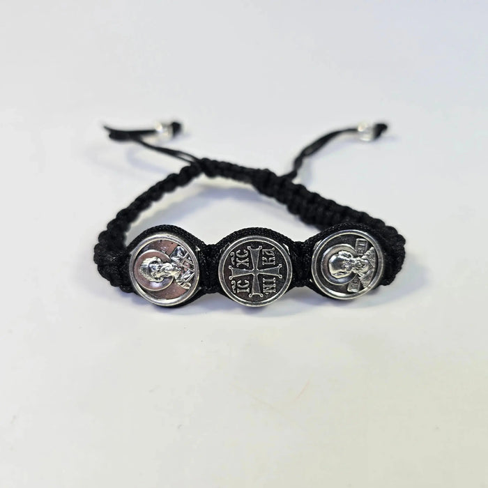 Orthodox Bracelet with Saint Icons & Cross | Adjustable Prayer Bracelet Church Icon Store