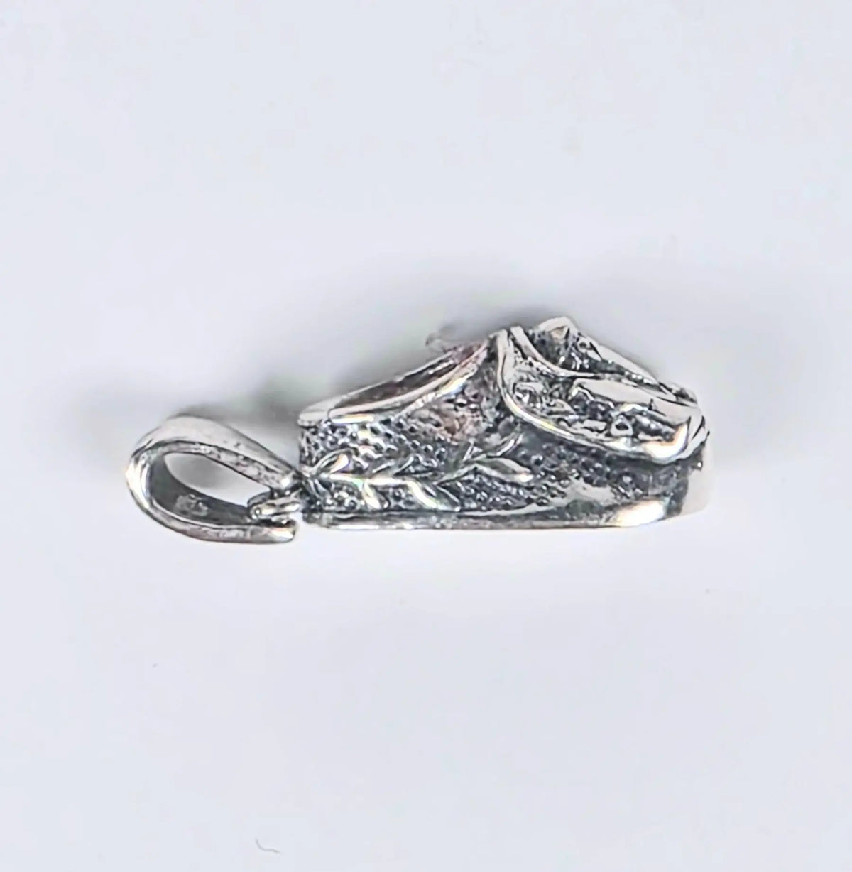 Saint Spyridon shoe pendant silver orthodox relic charm with shoe relic inside
