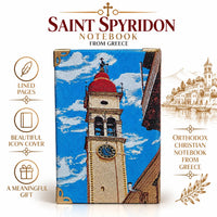 Orthodox Icon Notebook from Greece – Gold-Thread Cover, Lined Pages Church Icon Store
