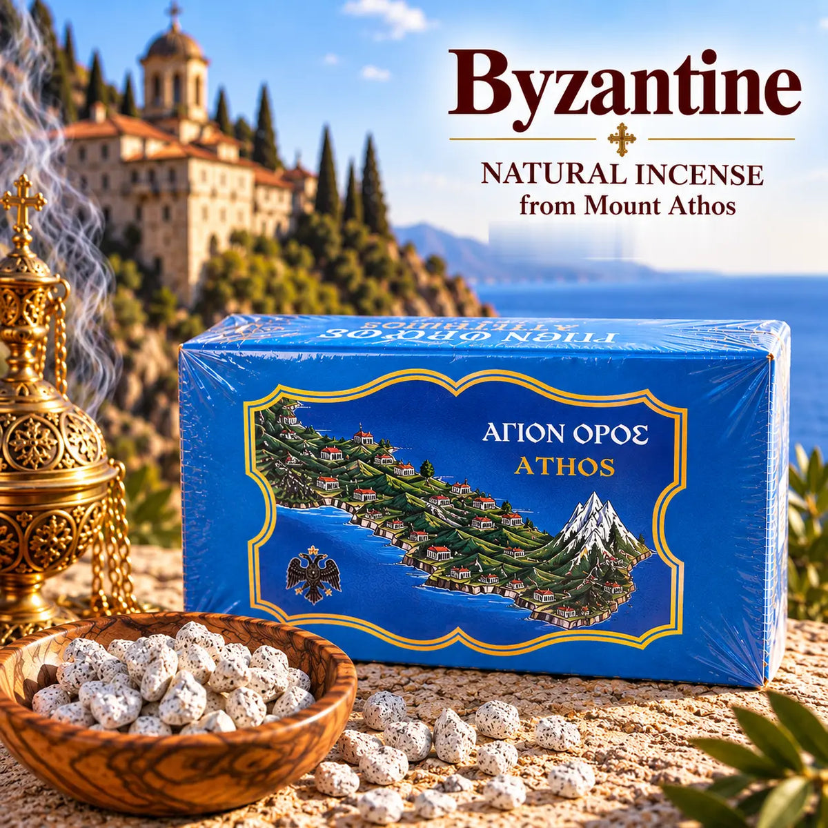 Byzantine Orthodox Incense from Mount Athos Church Icon Store