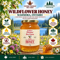 Raw Wildflower Honey Marmora glass jar 1kg