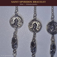 Orthodox Bracelet with Saint Spyridon's Shoe & Icon Charm – Gold Plated Silver & Silver Variants Church Icon Store
