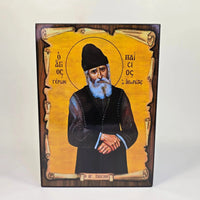 Orthodox Icon of Saint Paisios the Athonite – Elder Paisios Wooden Icon – 18.5 × 13 cm - Church Icon Store