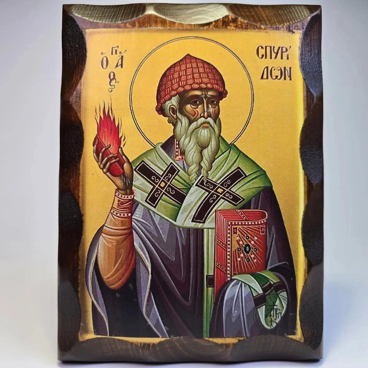 Saint spyridon, icons, 16 × 12 cm, detail view 3