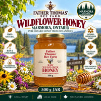 Raw Wildflower Honey Marmora glass jar 500g